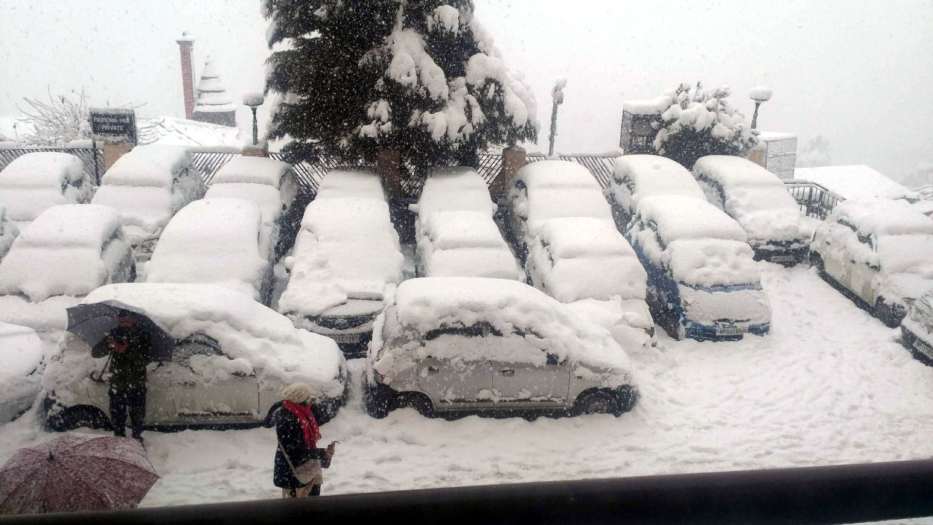 Snowfall in Himachal Pradesh Secretariat, Shimla