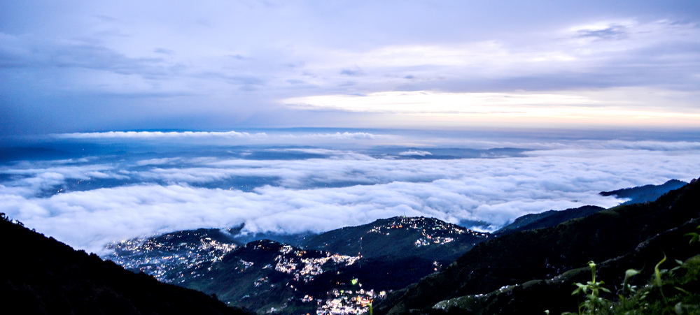 VIEW OF DHARAMSHALA, MCLEODGANJ FROM TRIUND HILLS