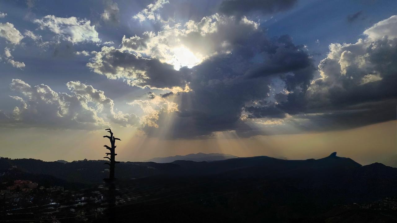 Shimla - Nature's light show.