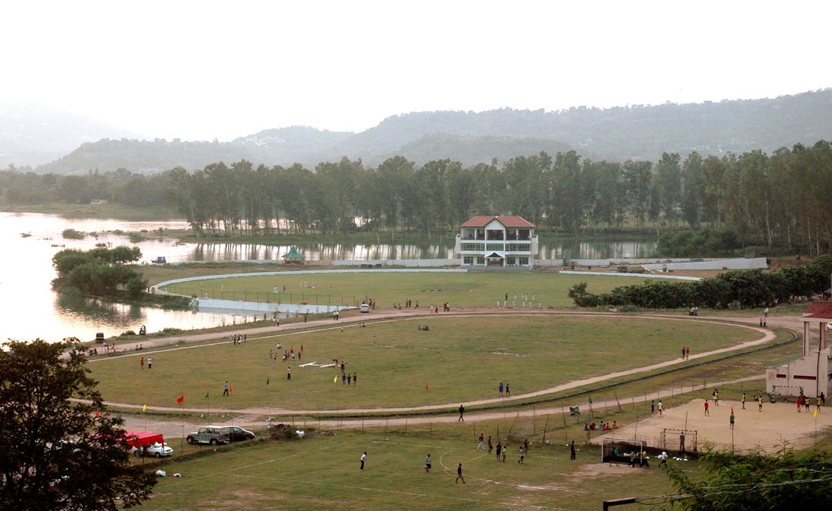 VIEW OF LUHNU GROUND ON THE BANK OF GOBIND SAGAR, BILASPUR