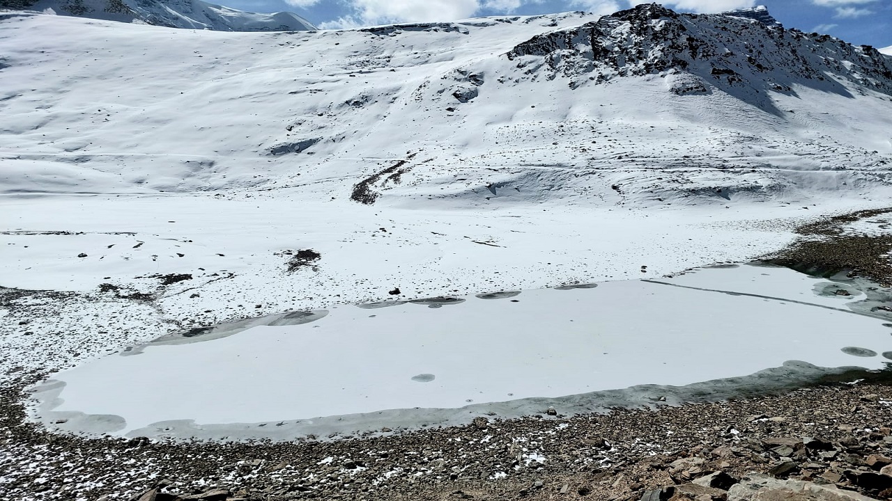 Frozen Suraj Tal Lake