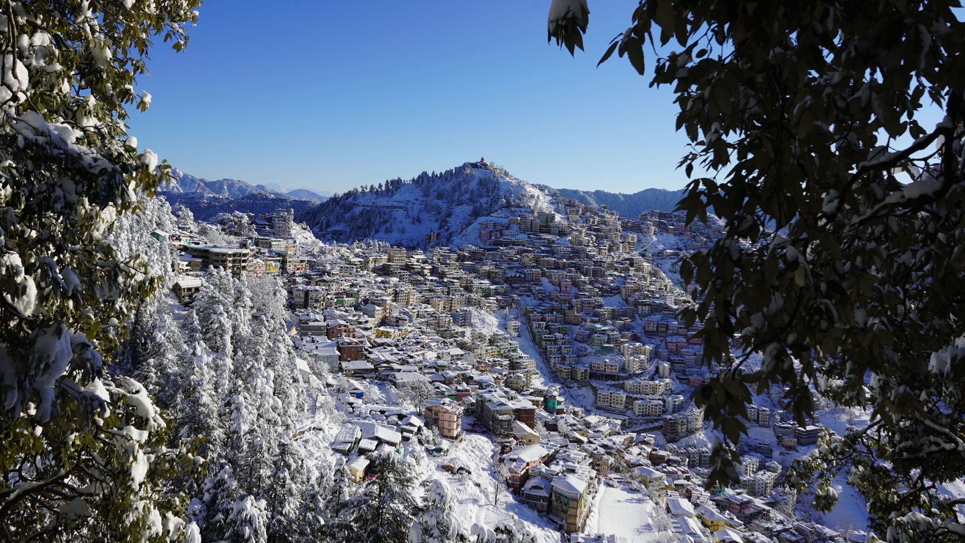 Snow covered Shimla View