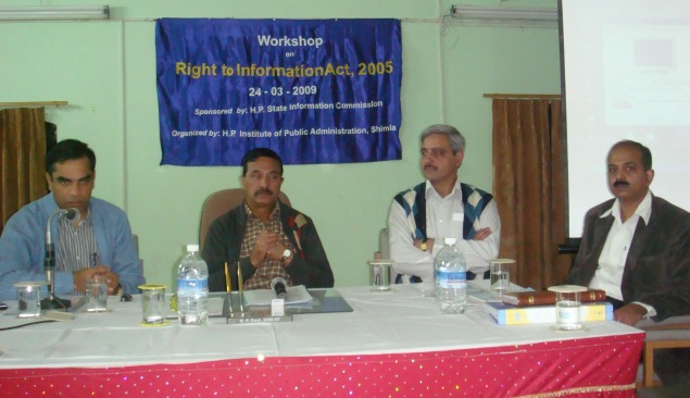Workshop on Right to Information Act, 2005 at Daharmshala (JPG, 73 KB)